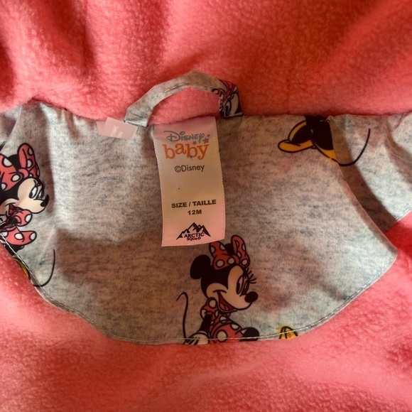 NWOT - Disney Minnie Mouse Winter Puffer  Jacket for baby girls - size 12 months - Picture 3 of 5